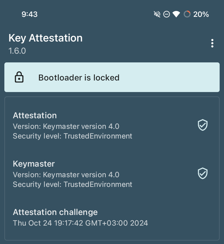 key attestation/bootloader spoof